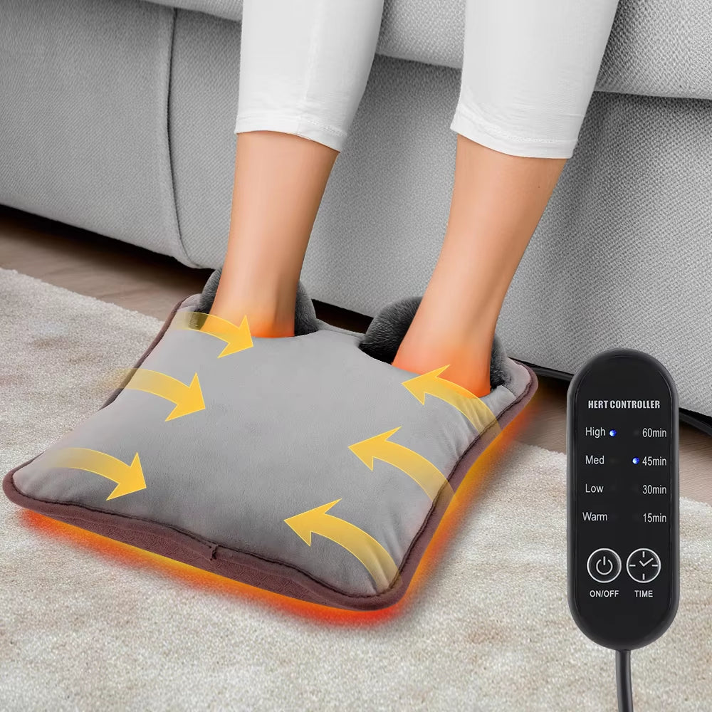 Portable USB Foot Heater – Washable Plush Mat for Winter & Blood Circulation