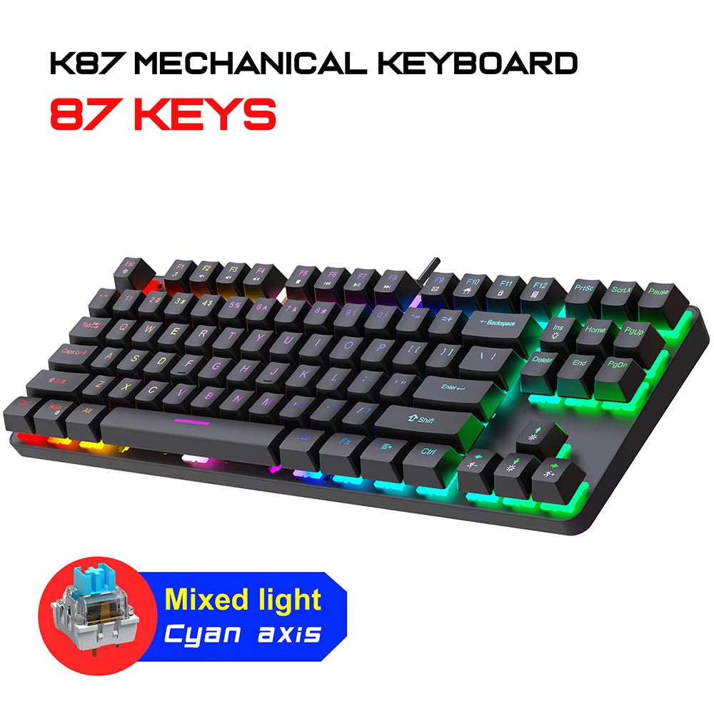 RGB Mechanical Gaming Keyboard – 104-Key, Hot-Swappable, Ergonomic