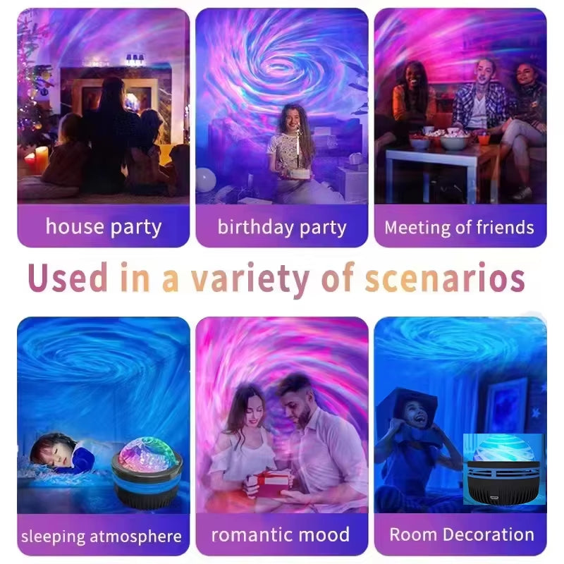 LED Galaxy Projector – Colorful Night Light for Bedroom & Kids Room