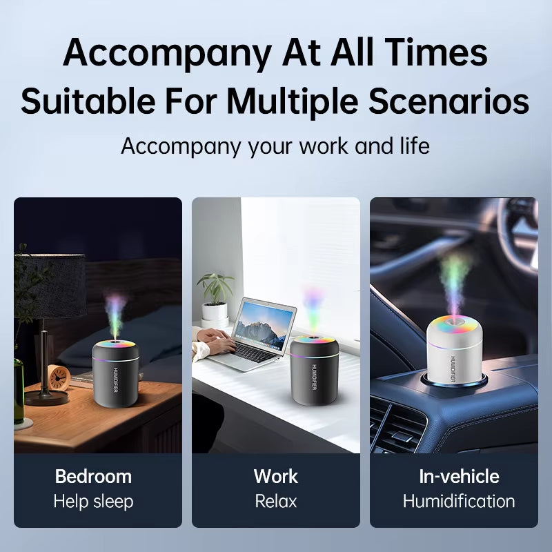 Mini USB Humidifier – Essential Oil Diffuser for Car, Home & Bedroom