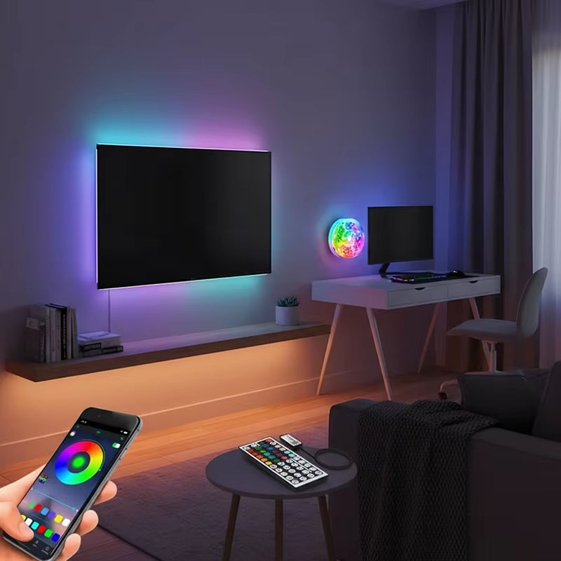 Flexible RGB LED Strip Lights – USB, App-Controlled for Room & TV