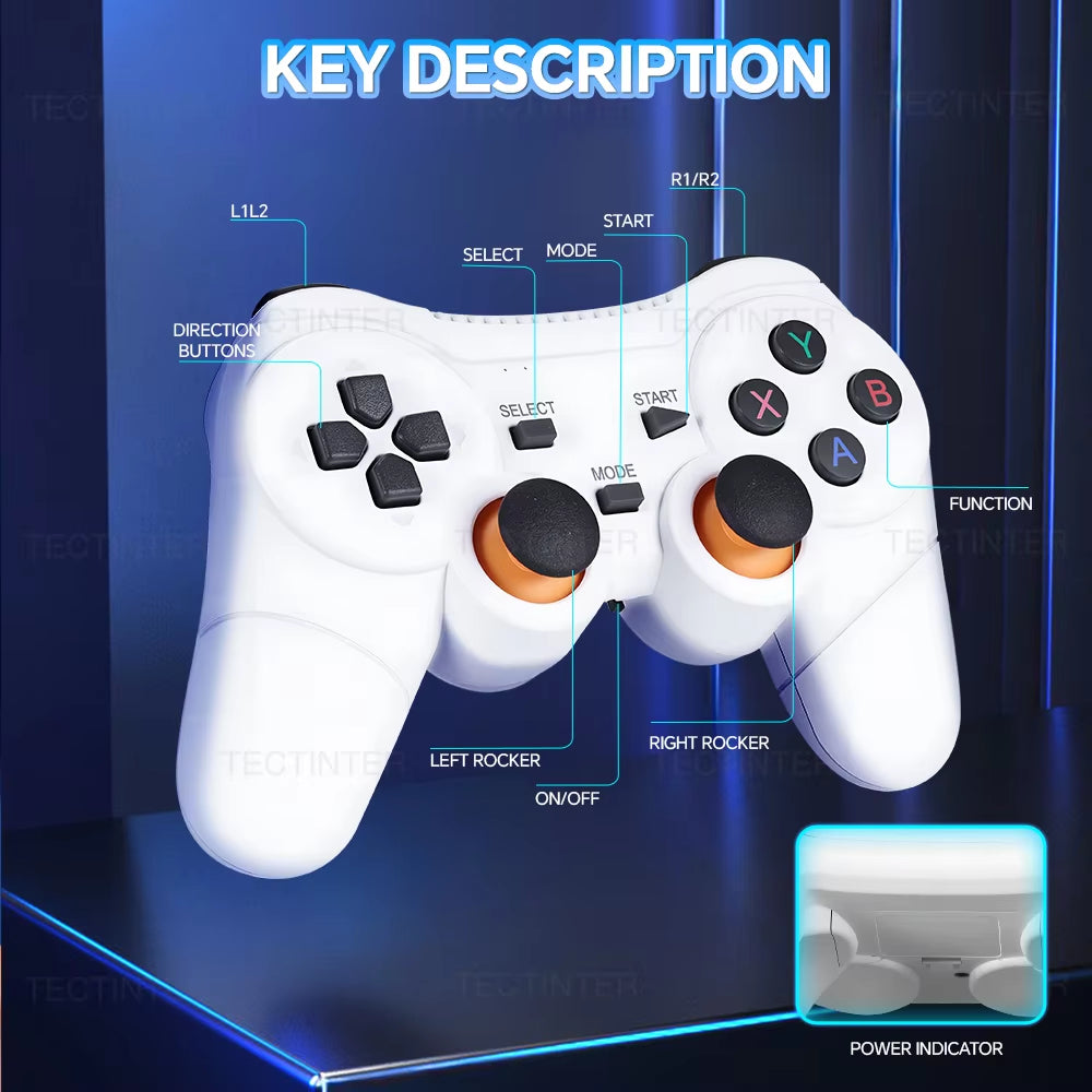 M15 Pro Handheld Game Player – 128GB Retro TV Console with Wireless Controller