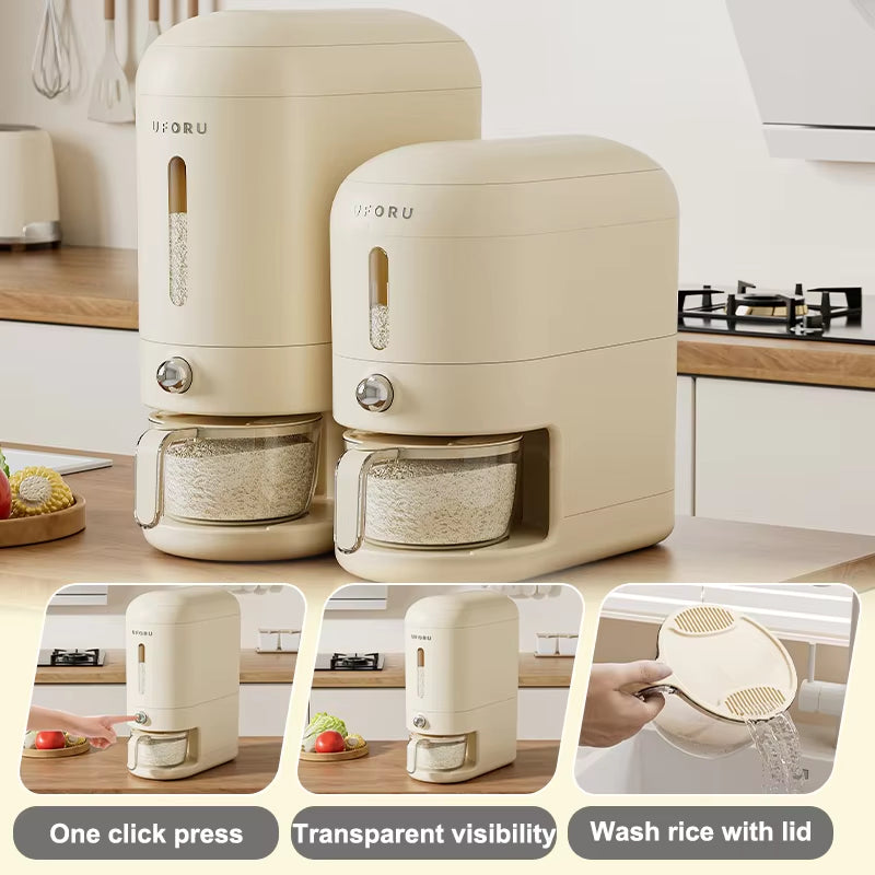 Uforu Sealed Storage Bucket – Dustproof, Moisture-Proof Rice & Food Container